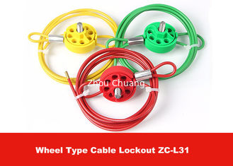 China tipo rojo cierre de la rueda del ABS de 119g los 2m del cable con la capa ULTRAVIOLETA del PVC de la resistencia para industrial proveedor