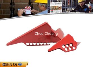 China La vávula de bola roja se cierra hacia fuera con 7 pedazos del material de acero disponible de los candados proveedor