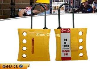 China La cerradura del amarillo del Osha hacia fuera marca el cerrojo de nylon del cierre con etiqueta que los candados finos del grillo 4 de 3 milímetros permiten proveedor