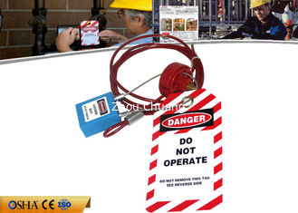 China La seguridad se cierra hacia fuera con el tipo rojo cierre 2/5/10M Cable de la rueda del ABS de los candados del cable proveedor