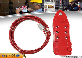 China El cable rojo cierra hacia fuera el cable de acero inoxidable del cuerpo de la PC los candados de 4 pedazos disponibles proveedor