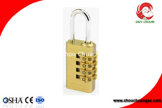 China Cierre de cobre amarillo de la seguridad del candado de la combinación de la rueda del candado de 4 Digitaces proveedor