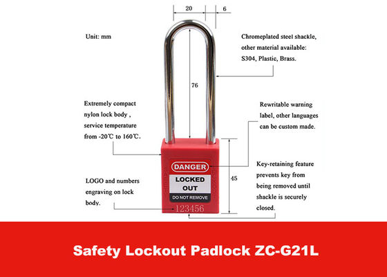 Candados de acero largos del cierre de la seguridad del grillo 126g de Customzied 76m m con 9 colores proveedor