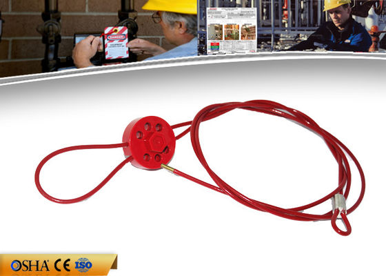 La seguridad del cable se cierra hacia fuera con el tipo rojo cierre 2/5/10M de la rueda del ABS de los candados del cable proveedor