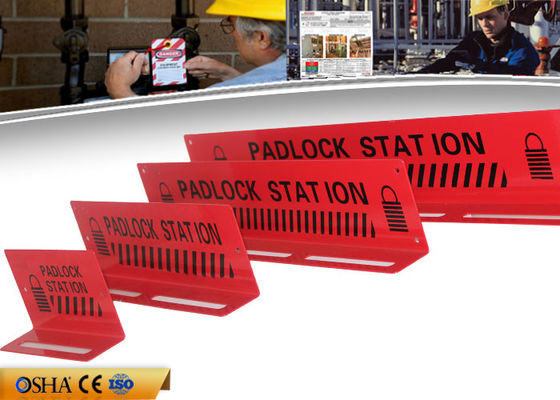 Estación roja durable de Tagout del cierre ZC-S003, tablero material de acero del cierre 417g proveedor