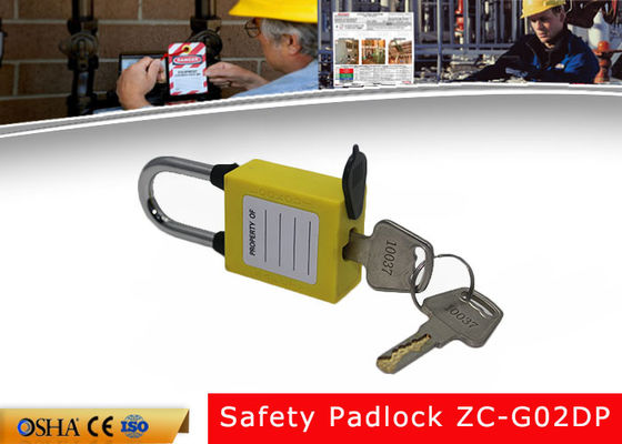 3&quot; amarillo candados altos del cierre de la seguridad del cuerpo de Xenoy con la etiqueta del PVC proveedor