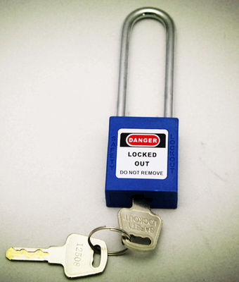 Grillo de acero largo del OEM y candados de nylon azules del cierre de la seguridad del cuerpo de la cerradura del PA proveedor