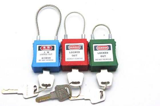 candados de acero inoxidables del cierre de la seguridad del cuerpo del PA del grillo del cable de 3m m proveedor