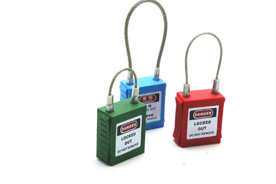 Candados de acero inoxidables del cierre de la seguridad del cable de 2 milímetros con el cuerpo del color proveedor