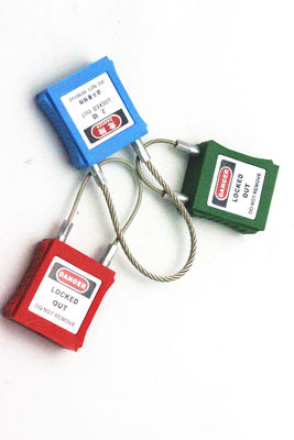 Candados de acero inoxidables del cierre de la seguridad del cable de 2 milímetros con el cuerpo del color proveedor