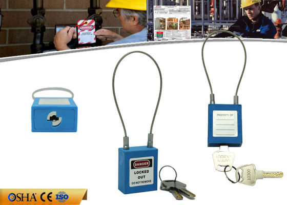 Candados de acero inoxidables modificados para requisitos particulares del cierre de la seguridad del cable del aislamiento proveedor