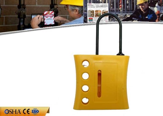 La cerradura del amarillo del Osha hacia fuera marca el cerrojo de nylon del cierre con etiqueta que los candados finos del grillo 4 de 3 milímetros permiten proveedor