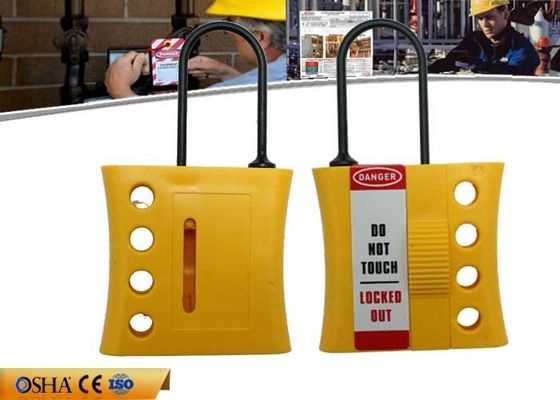 La cerradura del amarillo del Osha hacia fuera marca el cerrojo de nylon del cierre con etiqueta que los candados finos del grillo 4 de 3 milímetros permiten proveedor