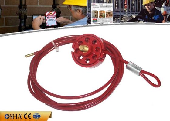 La seguridad se cierra hacia fuera con el tipo rojo cierre 2/5/10M Cable de la rueda del ABS de los candados del cable proveedor