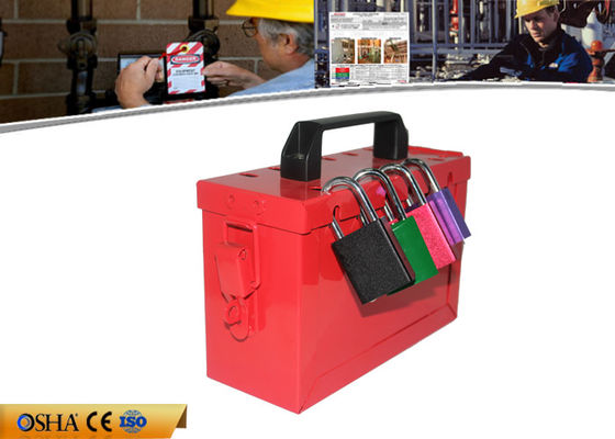 Equipos portátiles rojos de Tagout del cierre con 12 pedazos del material de acero de los candados proveedor