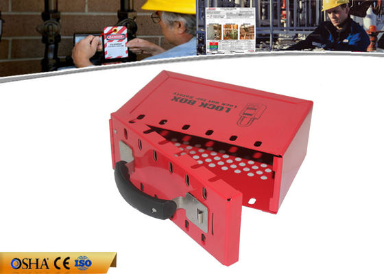 Equipos portátiles rojos de Tagout del cierre con 12 pedazos del material de acero de los candados proveedor