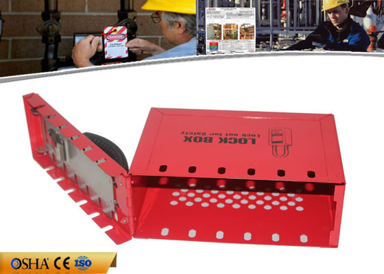 Equipos portátiles rojos de Tagout del cierre con 12 pedazos del material de acero de los candados proveedor