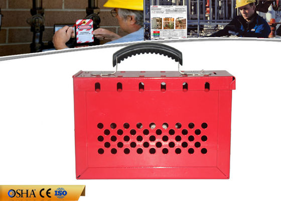 Equipos portátiles rojos de Tagout del cierre con 12 pedazos del material de acero de los candados proveedor