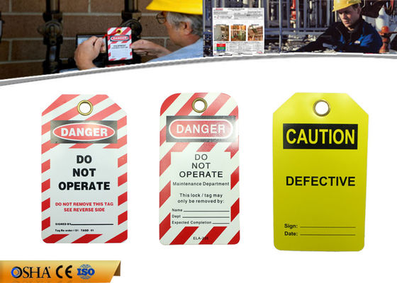La cerradura del PVC del peligro del Osha hacia fuera marca con etiqueta con color rojo/blanco de la lengua inglesa proveedor