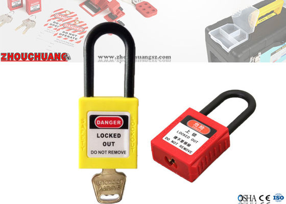 Candados de nylon del cierre de la seguridad del cuerpo de la cerradura del ABS del grillo con lengua modificada para requisitos particulares proveedor
