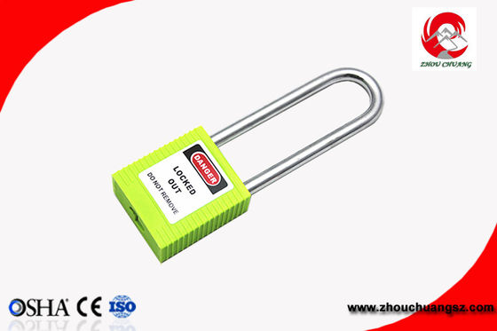 Candado de nylon plástico de la seguridad del cuerpo del grillo largo del metal de los nuevos productos 76m m del proveedor de China proveedor