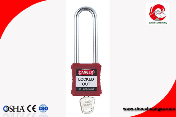 Candado de nylon plástico de la seguridad del cuerpo del grillo largo del metal de los nuevos productos 76m m del proveedor de China proveedor