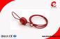 tipo ajustable coloreado rojo cierre de la rueda del ABS de 119g los 2m del cable con la capa ULTRAVIOLETA del PVC de la resistencia para industrial proveedor