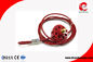 tipo ajustable coloreado rojo cierre de la rueda del ABS de 119g los 2m del cable con la capa ULTRAVIOLETA del PVC de la resistencia para industrial proveedor