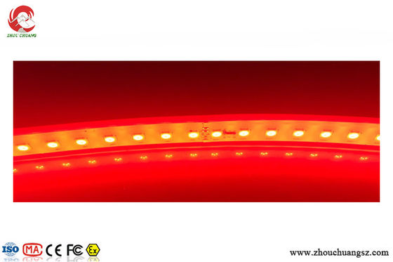 La luz de tira resistente brillante estupenda del color rojo LED SMD5050 de alto voltaje 10 mide/rollo proveedor